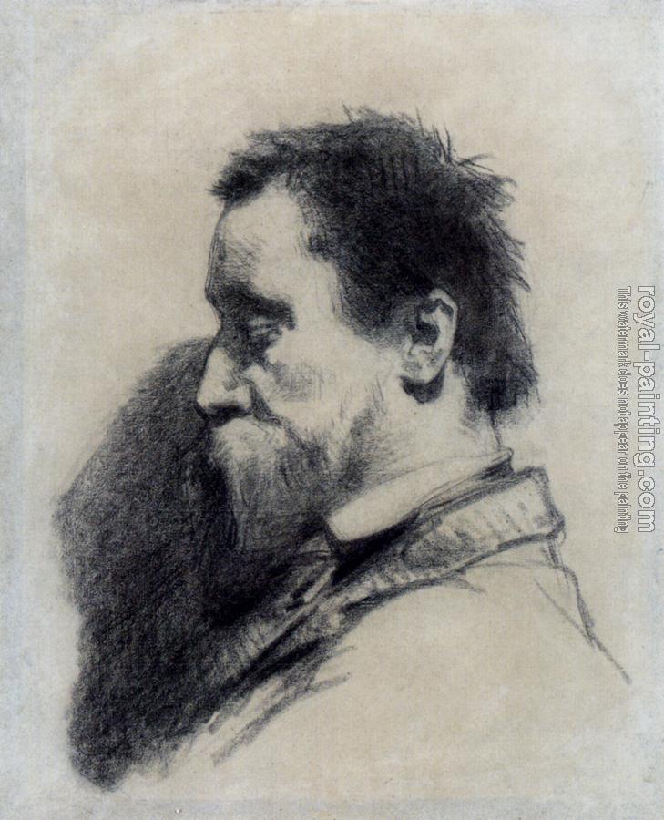 Jean-Francois Millet : Portrait Of A Man Said To Be Leopold Desbrosses